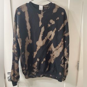 Black Tie Dye Unisex Sweatshirt